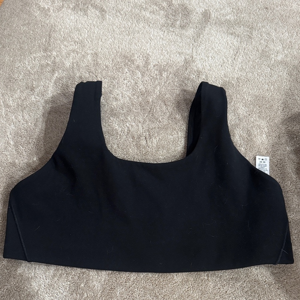 Black Scoop Neck Sports bra